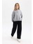 Kız Çocuk Siyah Wide Leg Geniş Paça Basic Düz Pamuklu Pantolon B7784A8NS 2