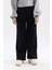 Kız Çocuk Siyah Wide Leg Geniş Paça Basic Düz Pamuklu Pantolon B7784A8NS 4