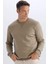 Regular Fit Bisiklet Yaka Kalın Basic Düz Sweatshirt T3777AZ25SP 1