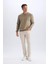 Regular Fit Bisiklet Yaka Kalın Basic Düz Sweatshirt T3777AZ25SP 2