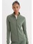 DeFactoFit Fitted Dik Yaka Çift Cepli Fermuarlı Spor Hırka B3985AX25SP 1
