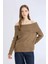 Regular Fit Açık Omuz Triko Kazak E4549Ax24Wn 4