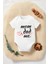 %100 Pamuk Mom Dad Me Baskılı Omuz Çıt Çıt Zıbın 1
