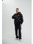 By Kea Polızeı Premium Kalite Kapşonlu Varak ve Pano Baskılı Sweatshirt - Siyah 2