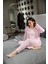 Doğal Pamuk Uzun Kollu Müslin Kadın Pijama Takımı 1