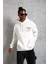 By Kea Erkek 98 Baskılı Kapşonlu Sweat - Beyaz 1