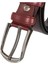 3.5 cm Klasik Suni Deri Dikişli Model Kemer Bordo 1