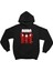 Aura Oversize Siyah Hoodie Kapşonlu Sweatshirt Kalın Kumaş 2
