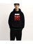 Aura Oversize Siyah Hoodie Kapşonlu Sweatshirt Kalın Kumaş 3