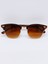 Gold Çerçeve Detaylı, Kahverengi Vintage Model Oval Unisex Güneş Gözlüğü 3