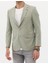 Erkek Açık Yeşil Ekstra Slim Fit Keten Karışımlı Blazer Ceket 50264619-VR092 6