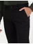 Erkek Siyah Slim Fit Keten Karışımlı Chino Pantolon 50259718-VR046 6