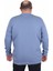 Erkek Büyük Beden Sıfır Yaka 3ip Sweat Core 1975 24209 Mavı 2