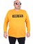 Erkek Büyük Beden Sıfır Yaka 3ip Sweat Core 1975 24209 Hardal 1
