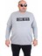 Erkek Büyük Beden Sıfır Yaka 3ip Sweat Core 1975 24209 Grı Melanj 1