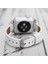 Apple Watch Slim Deri Kordon 42 ve 44 mm Uyumlu Beyaz 4