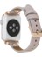 Apple Watch Slim Deri Kordon 42 ve 44 mm Uyumlu Bej 2