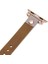 Apple Watch Slim Deri Kordon 42 ve 44 mm Uyumlu Bej 5