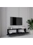 REGULUS Siyah 2 Kapaklı Ahşap Ayaklı 160 cm Modern Tv Ünitesi 2