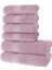 Tomurcuk %100 Pamuk 6'lı Banyo ve El Havlu Seti | 2'li 70X140CM ve 4'lü 50X100CM |gül Kurusu 2