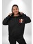 30 Ağustos Zafer Bayramı ve Atatürk Ay Yıldız Erkek Kadın Siyah Ön Sırt Baskılı Kapüşonlu Sweatshirt Hoodie 3