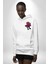Cyberrex Neon ve Futuristik Dinozor Grafik Erkek Kadın Beyaz Ön Sırt Baskılı Kapüşonlu Sweatshirt Hoodie 2