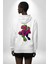 Cyberrex Neon ve Futuristik Dinozor Grafik Erkek Kadın Beyaz Ön Sırt Baskılı Kapüşonlu Sweatshirt Hoodie 3