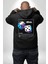Zar Sokak Stili Erkek Kadın Siyah Ön Sırt Baskılı Kapüşonlu Sweatshirt Hoodie 3
