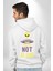 Uzaylı Yalnız Değiliz Ufo Erkek Kadın Beyaz Ön Sırt Baskılı Kapüşonlu Sweatshirt Hoodie 5