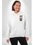 Catpuccino Kedi Karikatür Eğlenceli Tasarım Erkek Kadın Beyaz Ön Sırt Baskılı Kapüşonlu Sweatshirt Hoodie 3