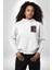 Kırmızı Gül Sokak Style Erkek Kadın Beyaz Ön Sırt Baskılı Kapüşonlu Sweatshirt Hoodie 3