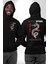 Çin Sitili Ejderha Bereket Tanrısı Erkek Kadın Siyah Ön Sırt Baskılı Kapüşonlu Sweatshirt Hoodie 1