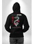 Çin Sitili Ejderha Bereket Tanrısı Erkek Kadın Siyah Ön Sırt Baskılı Kapüşonlu Sweatshirt Hoodie 3