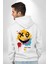 Smile Mood Xox Gülümseme Ruhu Erkek Kadın Beyaz Ön Sırt Baskılı Kapüşonlu Sweatshirt Hoodie 5