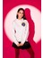 Roket Ata Binen Astronot Erkek Kadın Beyaz Ön Sırt Baskılı Kapüşonlu Sweatshirt Hoodie 2