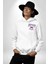 Detroit Kampüs Erkek Kadın Beyaz Ön Sırt Baskılı Kapüşonlu Sweatshirt Hoodie 3