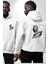 Michelagelo Modern Apollo Heykel Sokak Style Erkek Kadın Beyaz Ön Sırt Baskılı Kapüşonlu Sweatshirt Hoodie 1