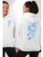 Çin Sitili Ejderha Bereket Tanrısı Erkek Kadın Beyaz Ön Sırt Baskılı Kapüşonlu Sweatshirt Hoodie 1