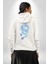 Çin Sitili Ejderha Bereket Tanrısı Erkek Kadın Beyaz Ön Sırt Baskılı Kapüşonlu Sweatshirt Hoodie 4