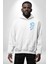 Çin Sitili Ejderha Bereket Tanrısı Erkek Kadın Beyaz Ön Sırt Baskılı Kapüşonlu Sweatshirt Hoodie 5