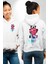 Space Party Astronaut Absürt Neon Renkli Uzay Erkek Kadın Beyaz Ön Sırt Baskılı Kapüşonlu Sweatshirt Hoodie 1
