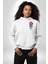 Space Party Astronaut Absürt Neon Renkli Uzay Erkek Kadın Beyaz Ön Sırt Baskılı Kapüşonlu Sweatshirt Hoodie 2