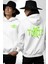 Sokak Sitili Atık Toxic Erkek Kadın Beyaz Ön Sırt Baskılı Kapüşonlu Sweatshirt Hoodie 1