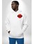 Mars Gezegen Erkek Kadın Beyaz Ön Sırt Baskılı Kapüşonlu Sweatshirt Hoodie 3