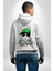 Paskalya Tavşanı Hip Hop Yeşil Şapka Erkek Kadın Beyaz Ön Sırt Baskılı Kapüşonlu Sweatshirt Hoodie 3