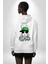 Paskalya Tavşanı Hip Hop Yeşil Şapka Erkek Kadın Beyaz Ön Sırt Baskılı Kapüşonlu Sweatshirt Hoodie 5