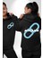 Zincirini Kır Uyan Erkek Kadın Siyah Ön Sırt Baskılı Kapüşonlu Sweatshirt Hoodie 1