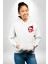 Kırmızı Ateş Kurukafa Rock Erkek Kadın Beyaz Ön Sırt Baskılı Kapüşonlu Sweatshirt Hoodie 2