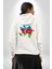 Azerbaycan Haritası Bayrak Tasarımı Erkek Kadın Beyaz Ön Sırt Baskılı Kapüşonlu Sweatshirt Hoodie 4