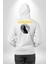 Ay Dolunay Uluyan Kurt Erkek Kadın Beyaz Ön Sırt Baskılı Kapüşonlu Sweatshirt Hoodie 4